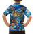 Hawaii Father's Day Family Matching Long Sleeve Bodycon Dress and Hawaiian Shirt The Surfing Dad Polynesian Tattoo