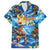 Hawaii Father's Day Family Matching Long Sleeve Bodycon Dress and Hawaiian Shirt The Surfing Dad Polynesian Tattoo