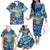Hawaii Father's Day Family Matching Off The Shoulder Long Sleeve Dress and Hawaiian Shirt The Surfing Dad Polynesian Tattoo