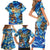 Hawaii Father's Day Family Matching Short Sleeve Bodycon Dress and Hawaiian Shirt The Surfing Dad Polynesian Tattoo