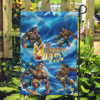 Hawaii Father's Day Garden Flag The Surfing Dad Polynesian Tattoo DT02 Garden Flag Blue - Polynesian Pride