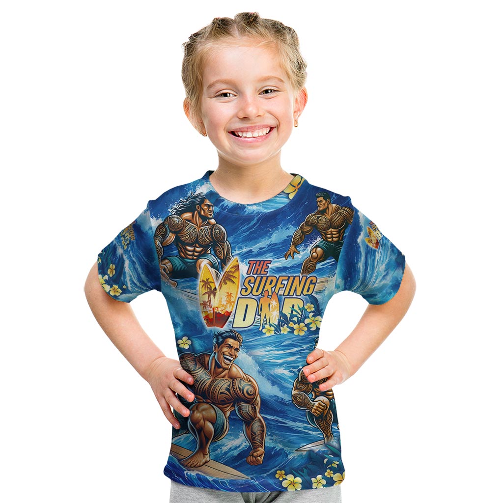 Hawaii Father's Day Kid T Shirt The Surfing Dad Polynesian Tattoo