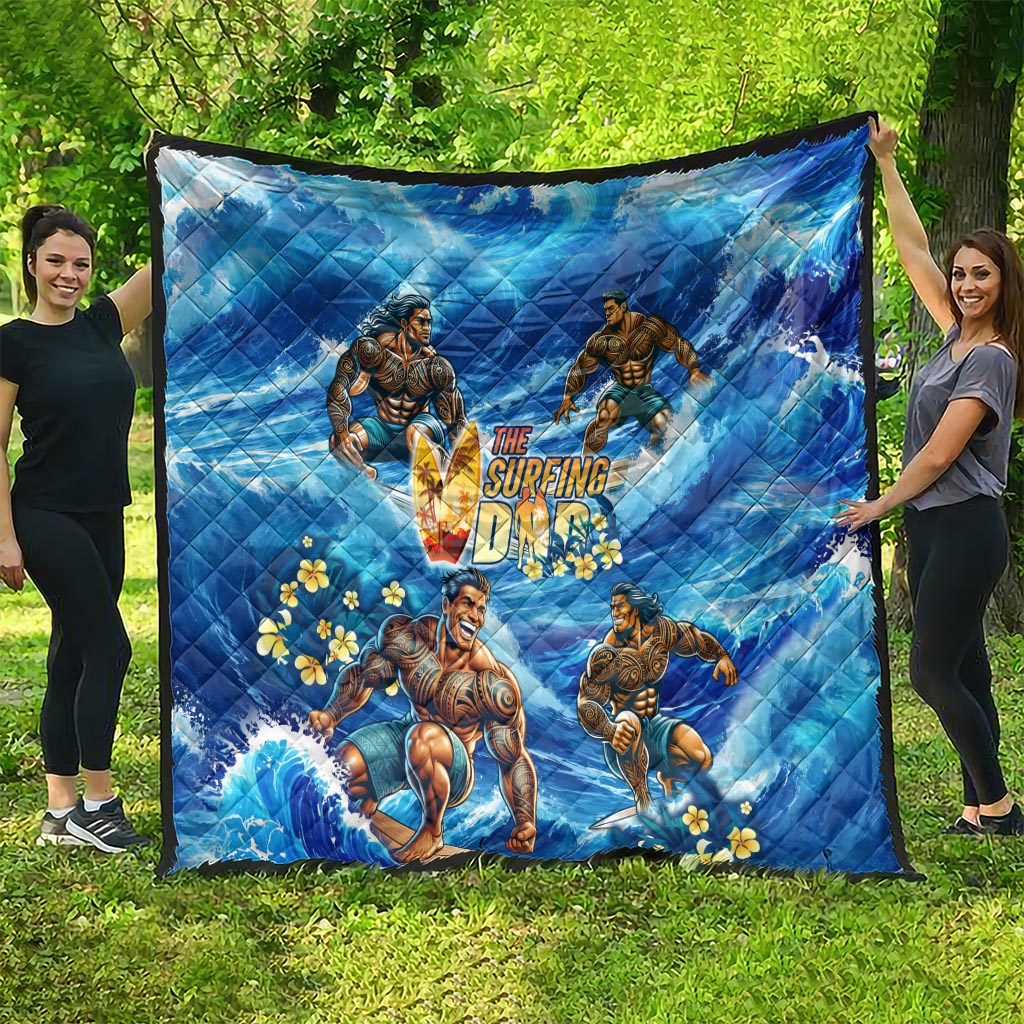 Hawaii Father's Day Quilt The Surfing Dad Polynesian Tattoo DT02 - Polynesian Pride