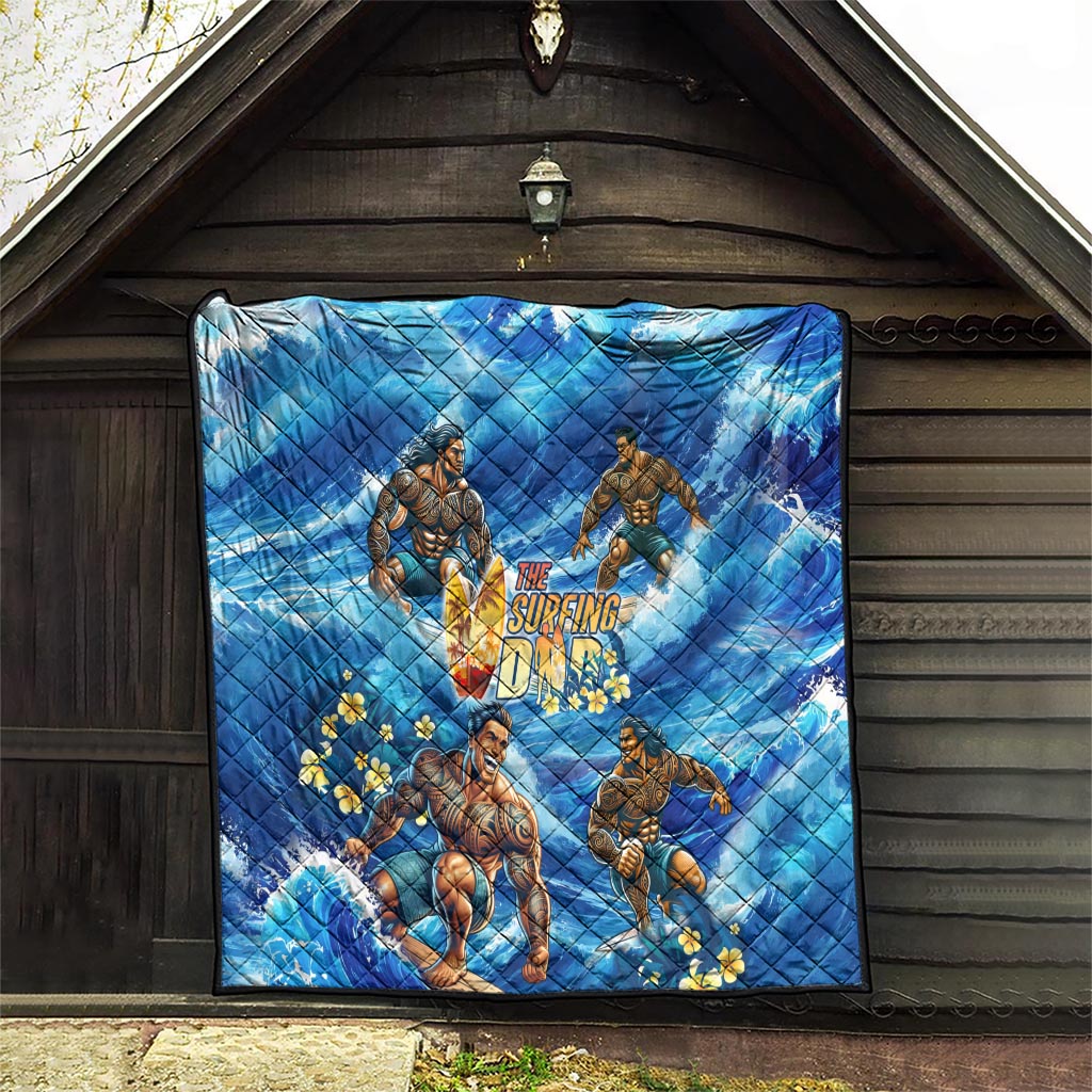 Hawaii Father's Day Quilt The Surfing Dad Polynesian Tattoo DT02 - Polynesian Pride