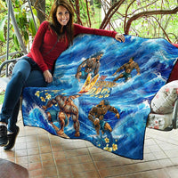 Hawaii Father's Day Quilt The Surfing Dad Polynesian Tattoo DT02 - Polynesian Pride