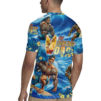 Hawaii Father's Day Rugby Jersey The Surfing Dad Polynesian Tattoo DT02 - Polynesian Pride