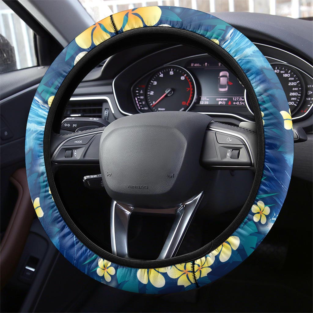 Hawaii Father's Day Steering Wheel Cover The Surfing Dad Polynesian Tattoo DT02 - Polynesian Pride