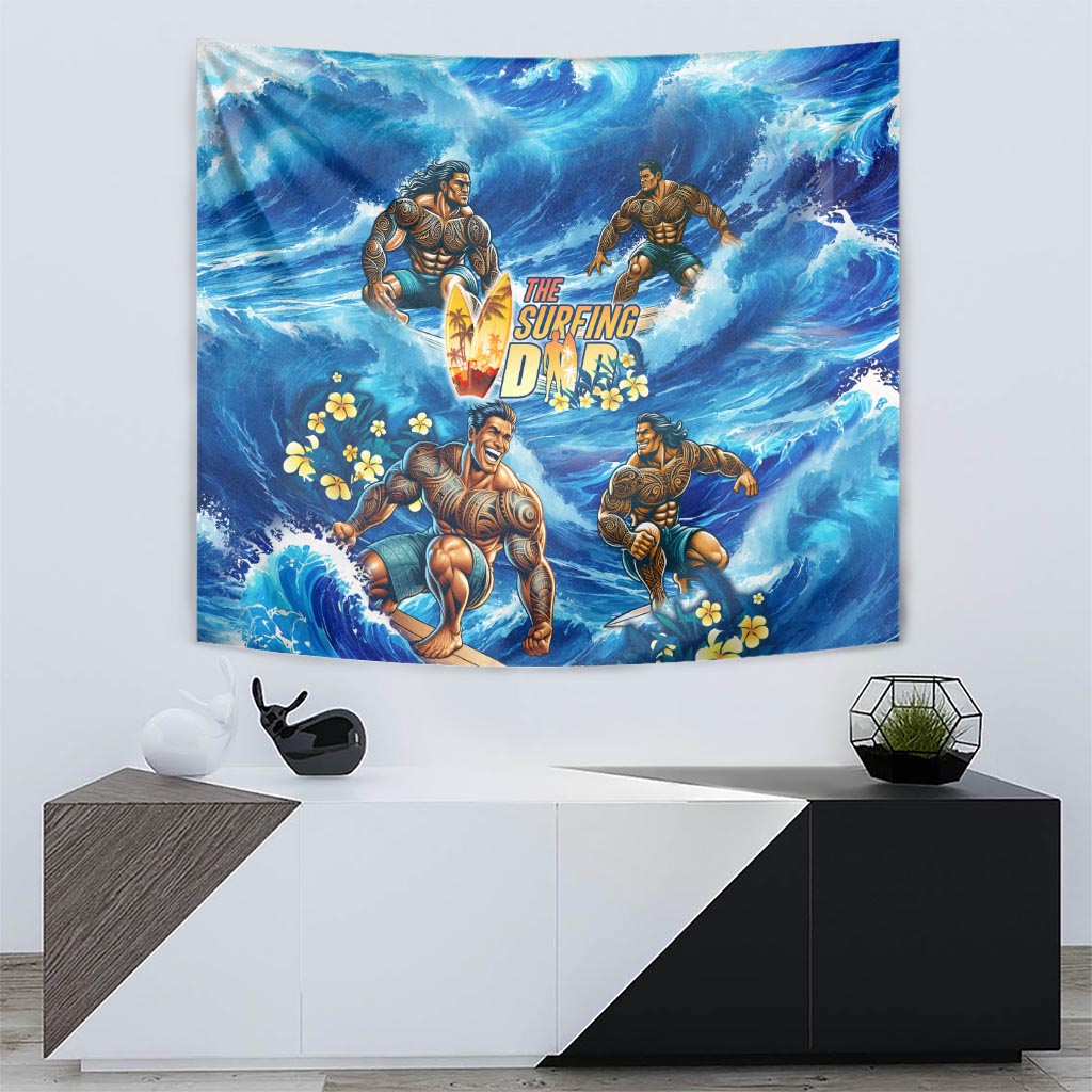 Hawaii Father's Day Tapestry The Surfing Dad Polynesian Tattoo DT02 - Polynesian Pride