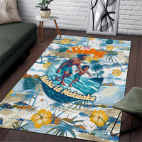 Hawaii Father's Day It's Surfing Time Area Rug Aloha L Makuakane DT02 Blue - Polynesian Pride