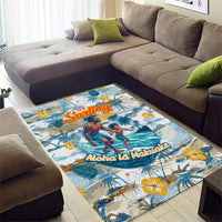 Hawaii Father's Day It's Surfing Time Area Rug Aloha L Makuakane DT02 - Polynesian Pride