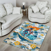 Hawaii Father's Day It's Surfing Time Area Rug Aloha L Makuakane DT02 - Polynesian Pride