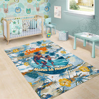 Hawaii Father's Day It's Surfing Time Area Rug Aloha L Makuakane DT02 - Polynesian Pride
