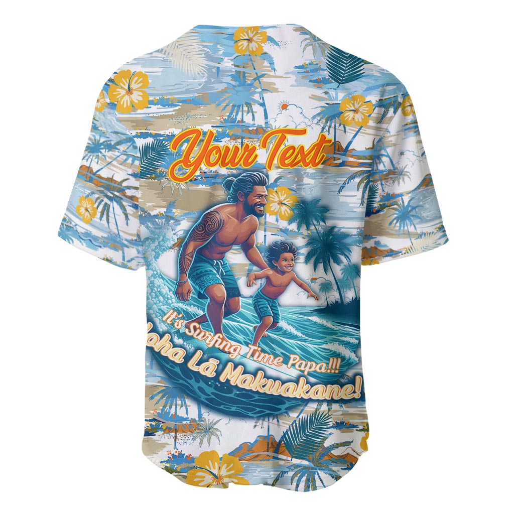 Hawaii Father's Day It's Surfing Time Baseball Jersey Aloha L Makuakane DT02 - Polynesian Pride