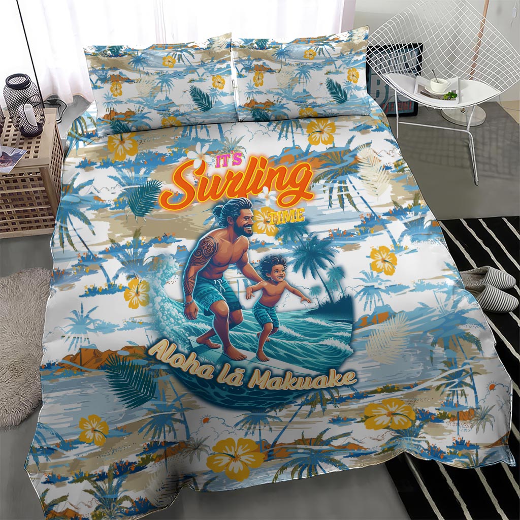 Hawaii Father's Day It's Surfing Time Bedding Set Aloha L Makuakane DT02 - Polynesian Pride