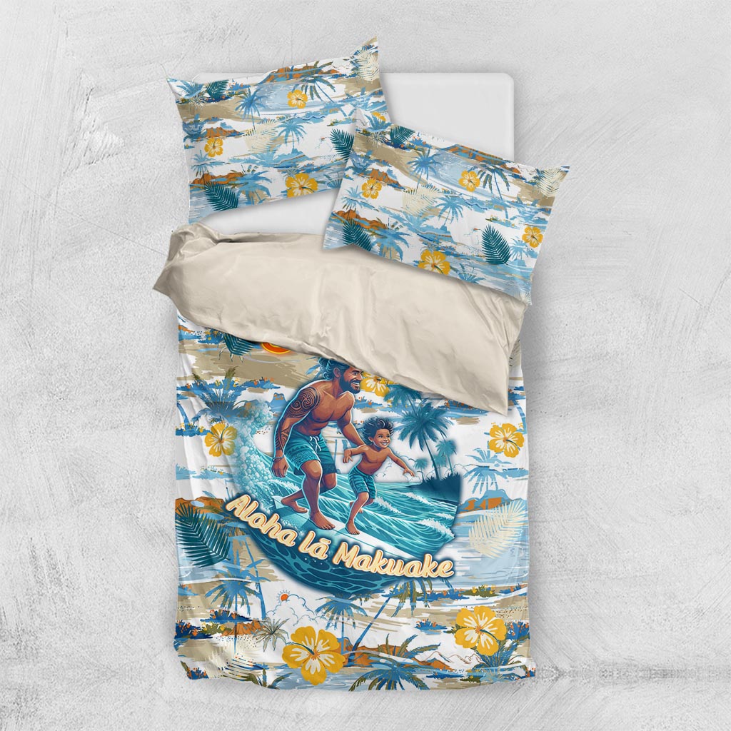 Hawaii Father's Day It's Surfing Time Bedding Set Aloha L Makuakane DT02 US Twin 172cm x 218cm Blue - Polynesian Pride