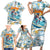 Hawaii Father's Day It's Surfing Time Family Matching Short Sleeve Bodycon Dress and Hawaiian Shirt Aloha Lā Makuakane