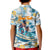 Hawaii Father's Day It's Surfing Time Kid Polo Shirt Aloha Lā Makuakane