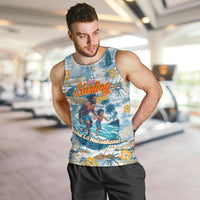 Hawaii Father's Day It's Surfing Time Men Tank Top Aloha L Makuakane DT02 Blue - Polynesian Pride