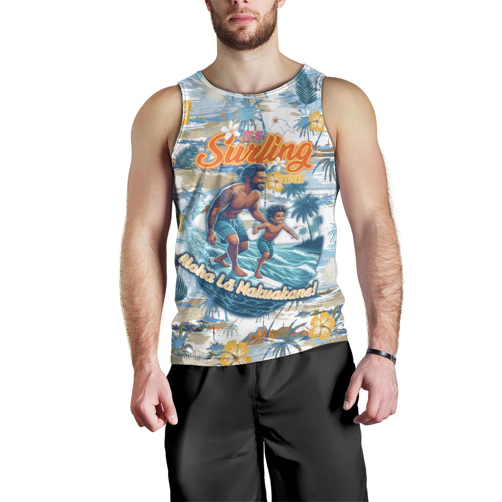 Hawaii Father's Day It's Surfing Time Men Tank Top Aloha L Makuakane DT02 - Polynesian Pride