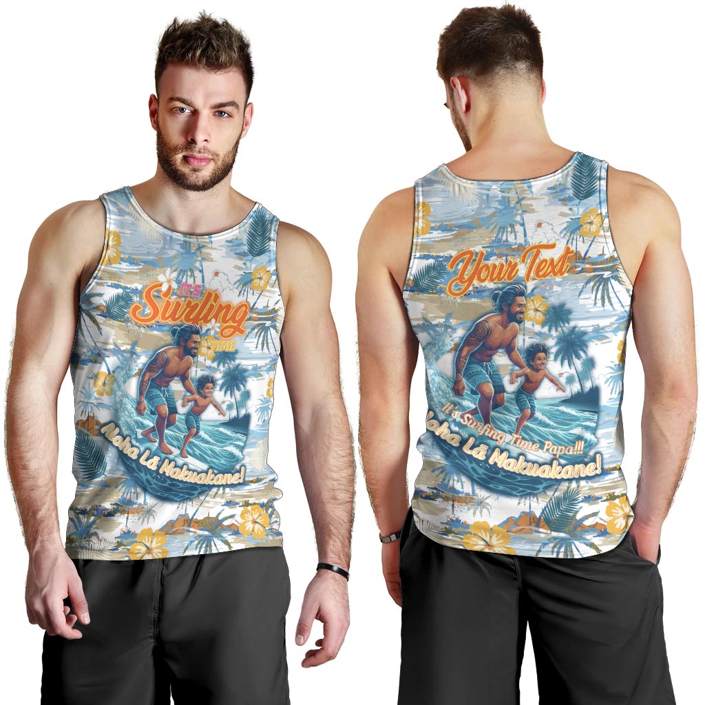 Hawaii Father's Day It's Surfing Time Men Tank Top Aloha L Makuakane DT02 - Polynesian Pride