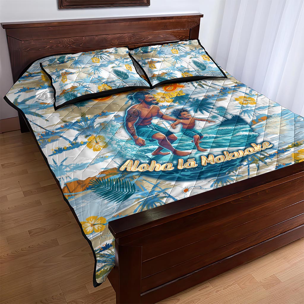 Hawaii Father's Day It's Surfing Time Quilt Bed Set Aloha L Makuakane DT02 - Polynesian Pride