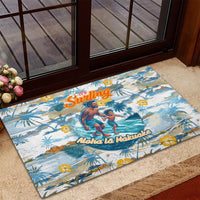 Hawaii Father's Day It's Surfing Time Rubber Doormat Aloha L Makuakane DT02 - Polynesian Pride