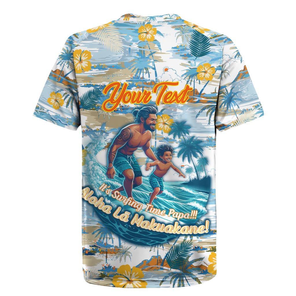 Hawaii Father's Day It's Surfing Time Rugby Jersey Aloha L Makuakane DT02 - Polynesian Pride
