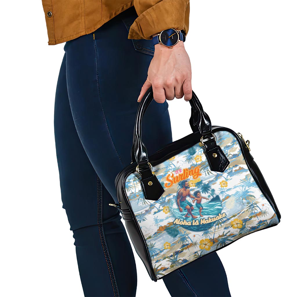 Hawaii Father's Day It's Surfing Time Shoulder Handbag Aloha L Makuakane DT02 - Polynesian Pride