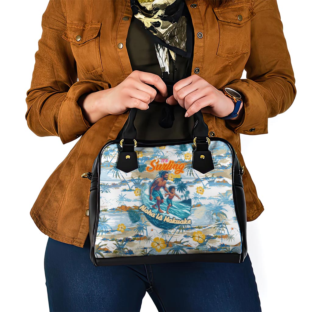Hawaii Father's Day It's Surfing Time Shoulder Handbag Aloha L Makuakane DT02 - Polynesian Pride