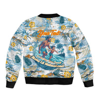 Hawaii Father's Day It's Surfing Time Sleeve Zip Bomber Jacket Aloha L Makuakane DT02 - Polynesian Pride