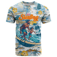 Hawaii Father's Day It's Surfing Time T Shirt Aloha L Makuakane DT02 Blue - Polynesian Pride