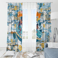 Hawaii Father's Day It's Surfing Time Window Curtain Aloha L Makuakane DT02 - Polynesian Pride