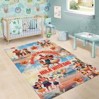 Hawaii Father's Day Area Rug Hula With Dad DT02 - Polynesian Pride