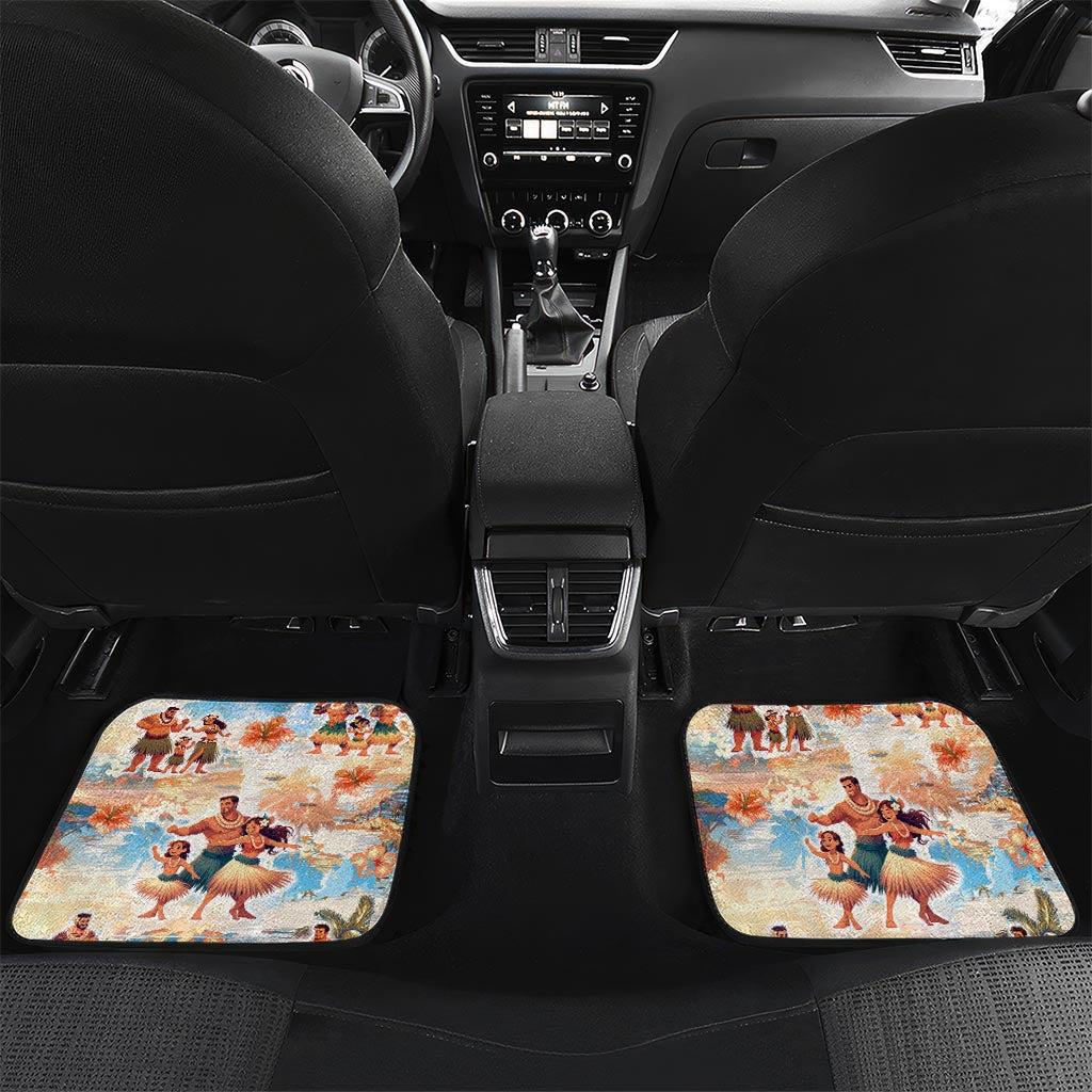 Hawaii Father's Day Car Mats Hula With Dad DT02 Set 2pcs - Back Art - Polynesian Pride