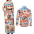 Hawaii Father's Day Couples Matching Off Shoulder Maxi Dress and Long Sleeve Button Shirt Hula With Dad