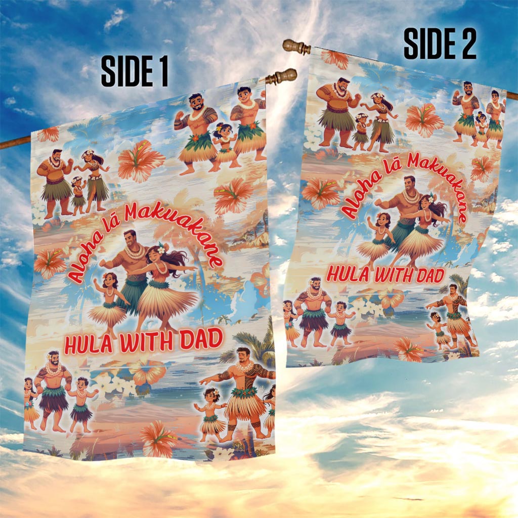 Hawaii Father's Day Garden Flag Hula With Dad DT02 - Polynesian Pride