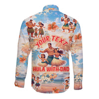 Hawaii Father's Day Long Sleeve Button Shirt Hula With Dad DT02 - Polynesian Pride