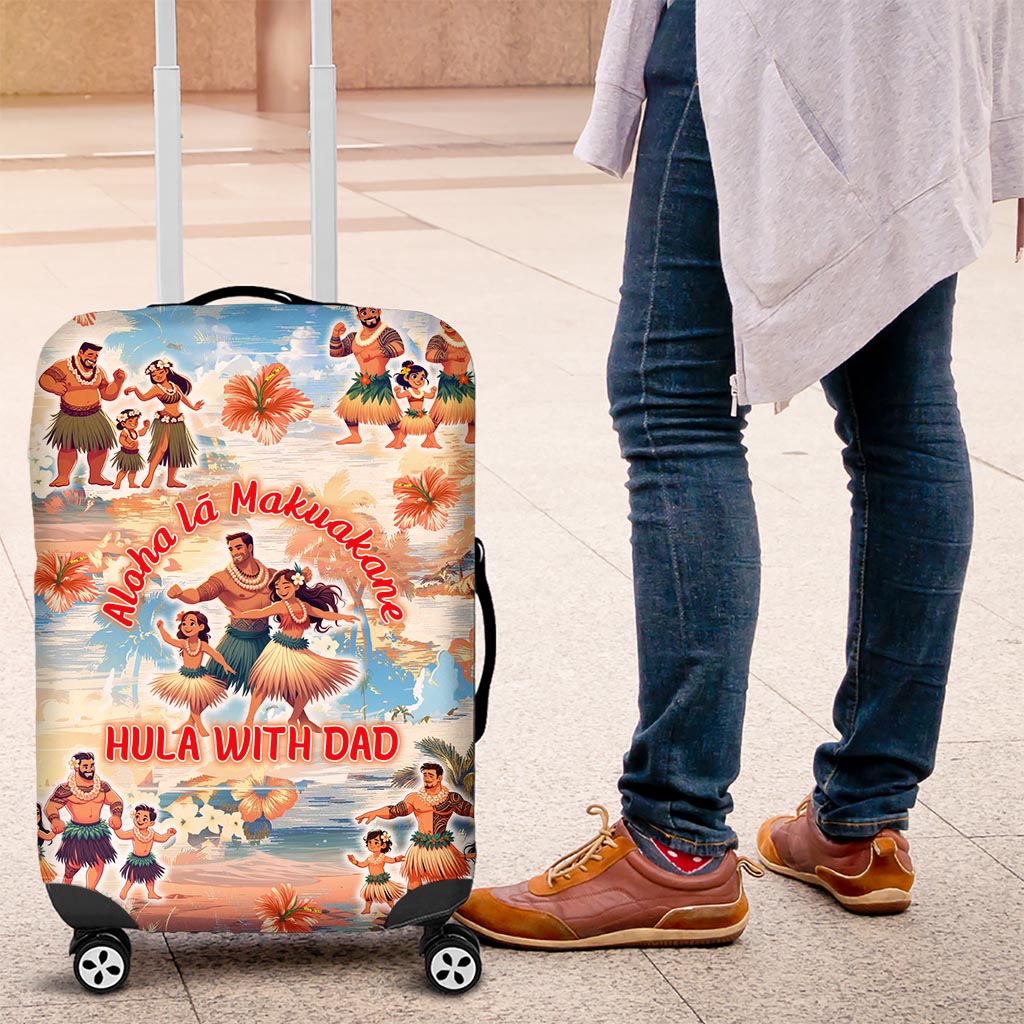 Hawaii Father's Day Luggage Cover Hula With Dad DT02 Art - Polynesian Pride