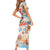 Hawaii Father's Day Short Sleeve Bodycon Dress Hula With Dad