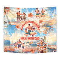 Hawaii Father's Day Tapestry Hula With Dad DT02 - Polynesian Pride