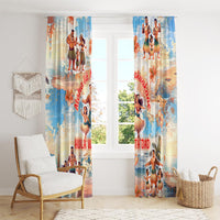 Hawaii Father's Day Window Curtain Hula With Dad DT02 - Polynesian Pride