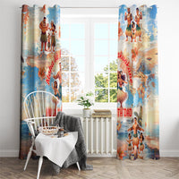 Hawaii Father's Day Window Curtain Hula With Dad DT02 - Polynesian Pride