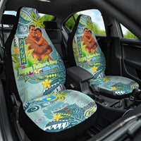 Palau Father's Day Polynesia Car Seat Cover Dad and Son DT02 One Size Blue - Polynesian Pride