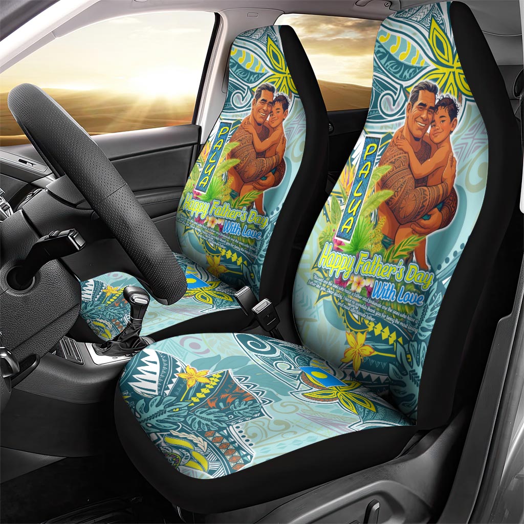 Palau Father's Day Polynesia Car Seat Cover Dad and Son DT02 - Polynesian Pride
