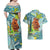 Palau Father's Day Polynesia Couples Matching Off Shoulder Maxi Dress and Hawaiian Shirt Dad and Son