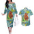 Palau Father's Day Polynesia Couples Matching Off The Shoulder Long Sleeve Dress and Hawaiian Shirt Dad and Son