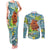 Palau Father's Day Polynesia Couples Matching Tank Maxi Dress and Long Sleeve Button Shirt Dad and Son