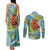 Palau Father's Day Polynesia Couples Matching Tank Maxi Dress and Long Sleeve Button Shirt Dad and Son