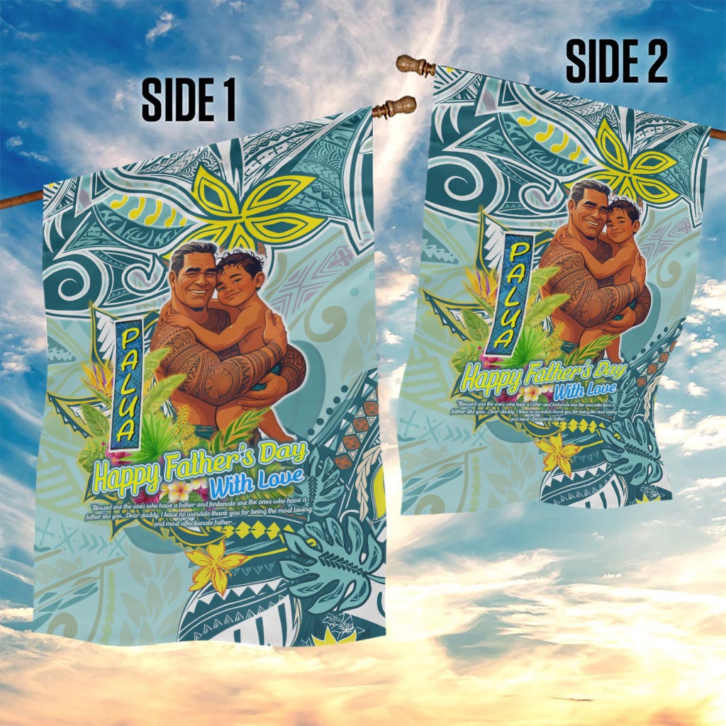 Palau Father's Day Polynesia Garden Flag Dad and Son DT02 - Polynesian Pride