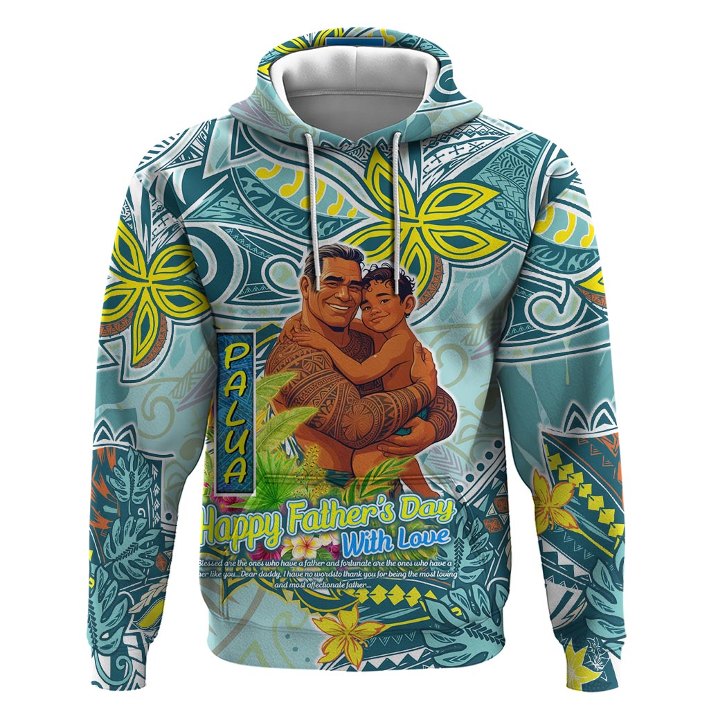 Palau Father's Day Polynesia Hoodie Dad and Son DT02 Pullover Hoodie Blue - Polynesian Pride